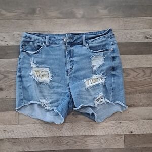 Women's Distressed Denim Shorts